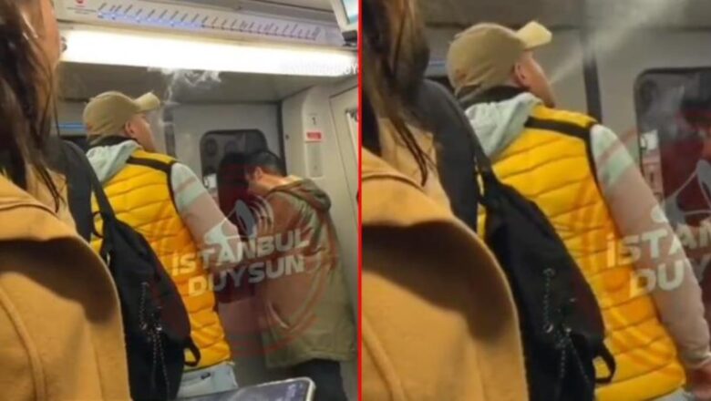  Metroda sigara yaktı, yolcular kendisini uyarınca daha büyük bir skandala imza attı