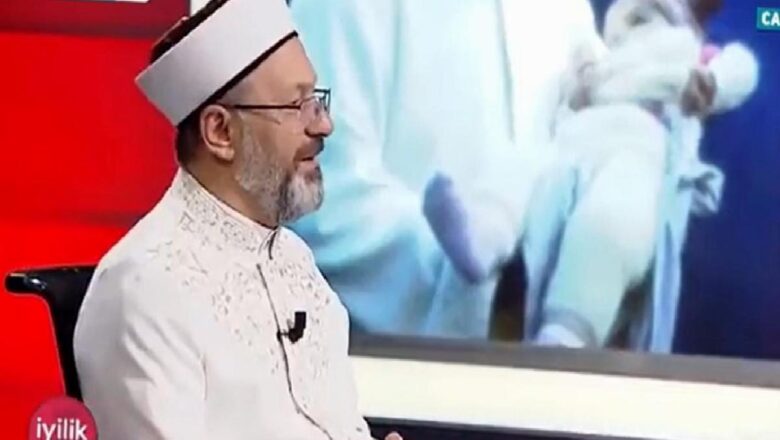  Diyanet TV’de sunucu Ali Erbaş’ı överken kantarın topuzunu kaçırdı