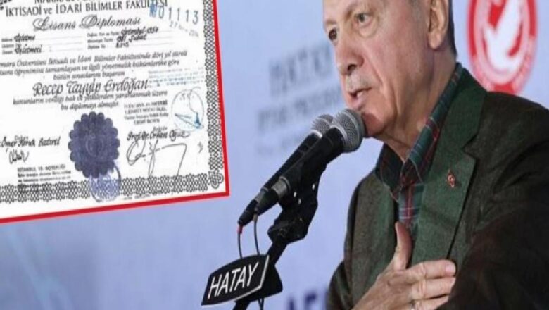  Cumhurbaşkanı Erdoğan’ın üniversite mezuniyet belgeleri yayınlandı