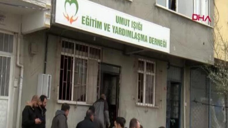  DERNEKTE ÇIKAN YANGINDA DEPREM İÇİN TOPLANAN YARDIM MALZEMELERİ YANDI