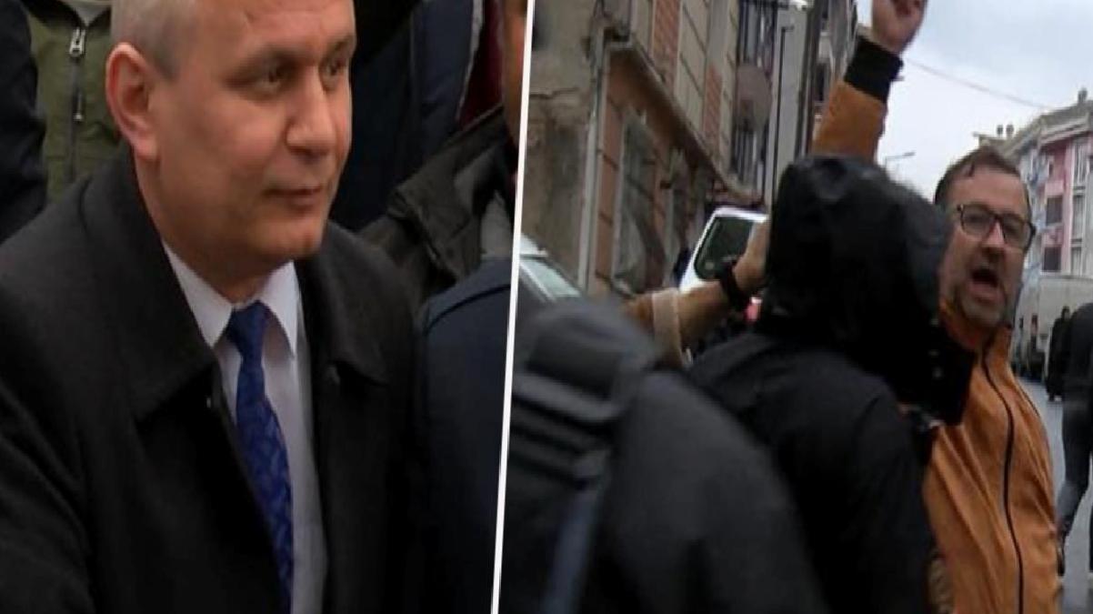 Evinin önünde sopalı saldırıya uğrayan Cemil Kılıç’ın basın açıklamasında gerginlik: 2 gözaltı