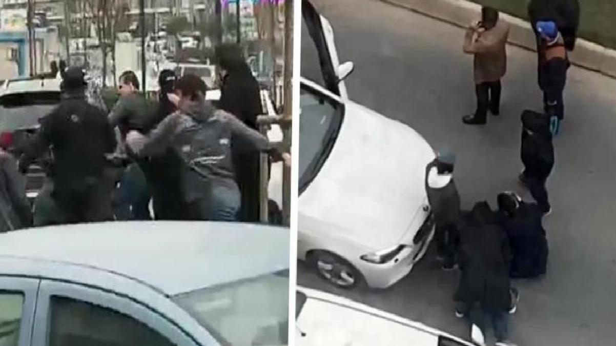 İstanbul’da silahlı iki grubun kavgası kamerada! Sivil polis silah çekerek ayırdı