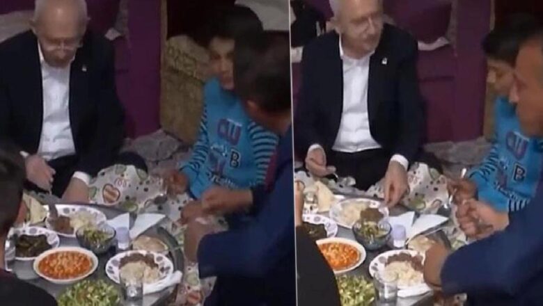  Kılıçdaroğlu’nun yer sofrasındaki görüntüsü gündem oldu! Yemeğin etli kısmını çocuğa doğru çevirdi