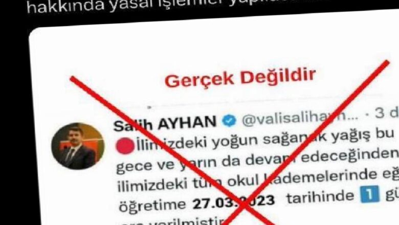  Sahte vali hesabı açıp, ‘Şanlıurfa’da okullar tatil’ paylaşımı yaptılar