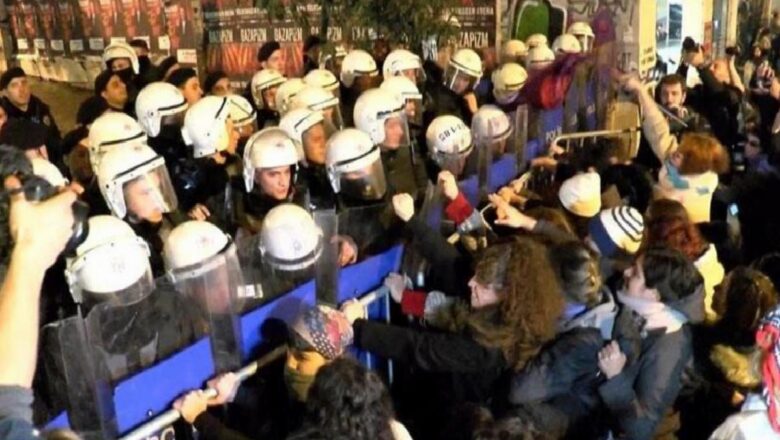  Taksim’e yürümek isteyen kadınlara polis biber gazı ile müdahale etti