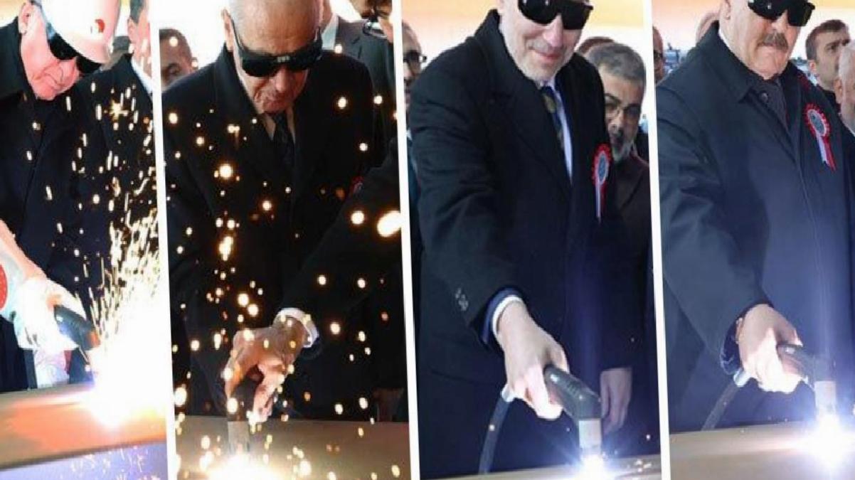 Cumhur İttifakı liderleri tarihi törende kolları sıvadı! Sırayla sac kesme işlemine katıldılar