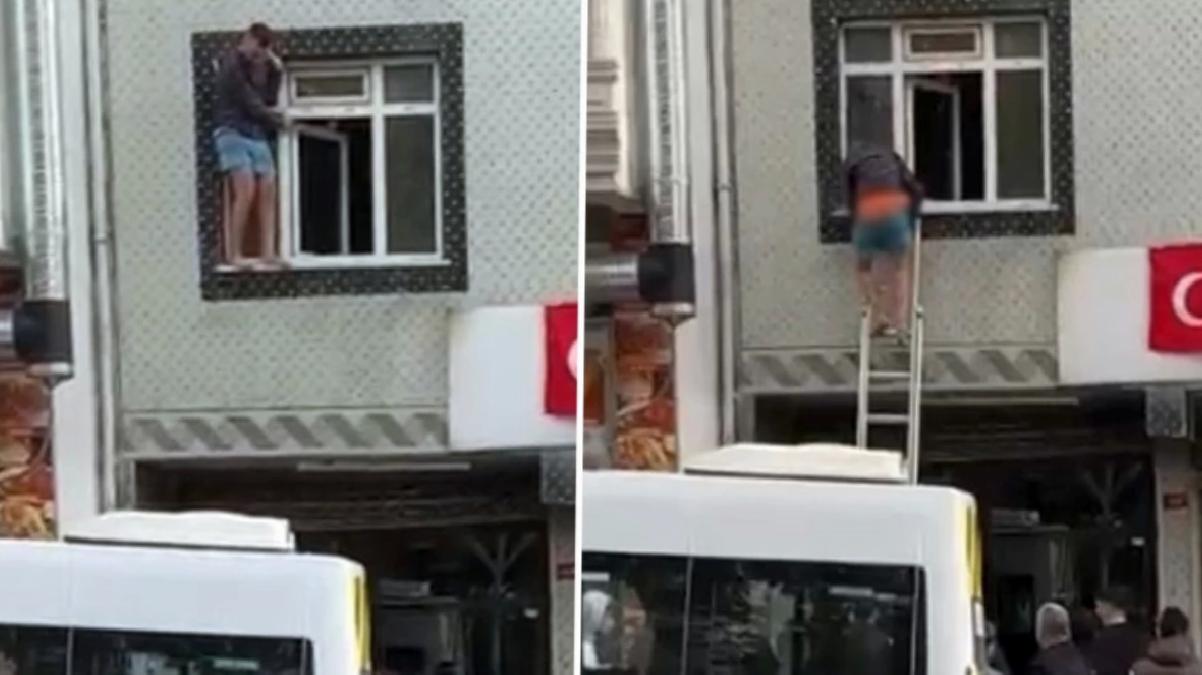 Bahçelievler’de dövülerek gasbedilen yabancı uyruklu, cama çıkarak çevredekilerden yardım istedi